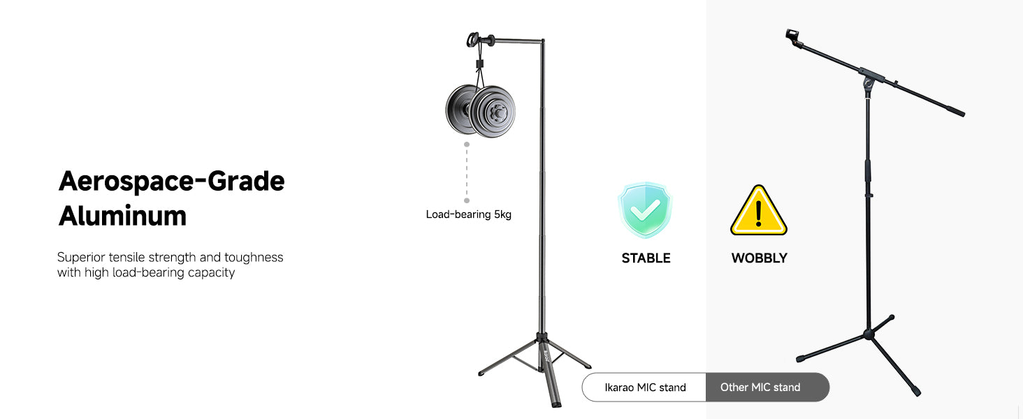 Pied de microphone réglable Ikarao