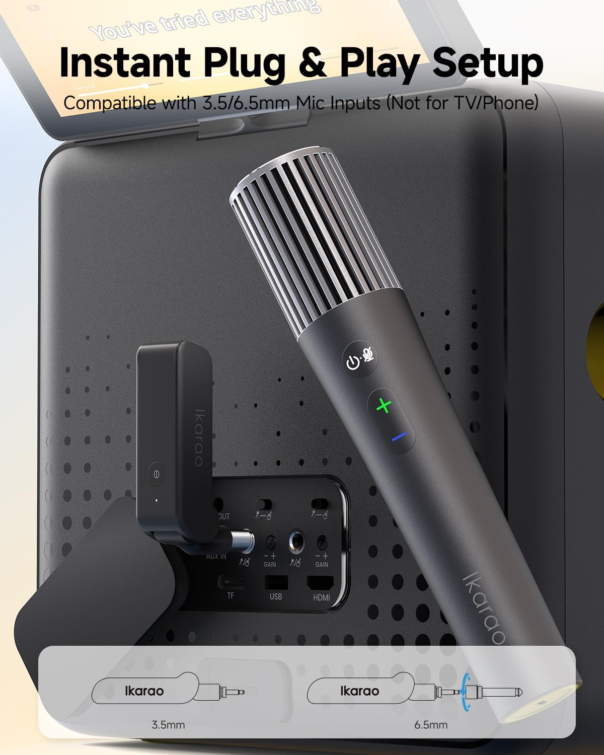 Ikarao MICBOX PRO plug-and-play microphone connection options